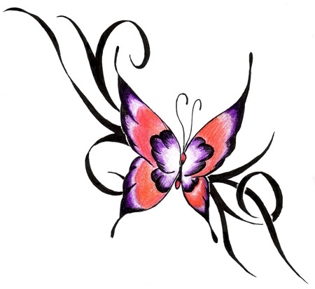 Free butterfly tattoo designs " blue tattoo dominant "